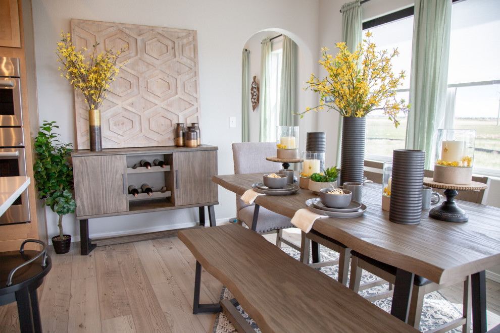 Photo of a transitional dining room in Denver.