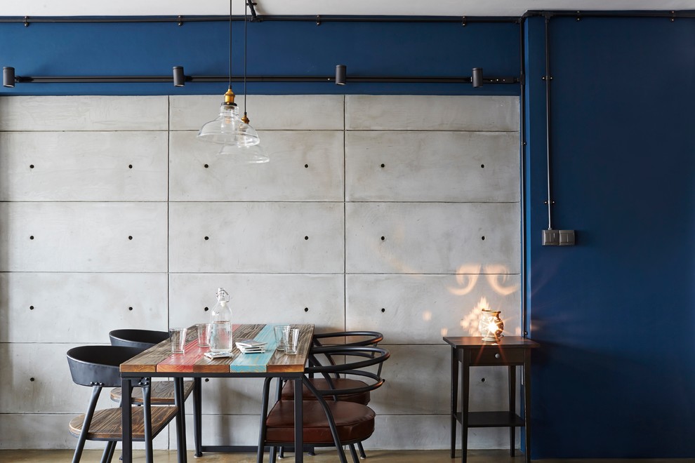 Industrial dining room in Singapore.