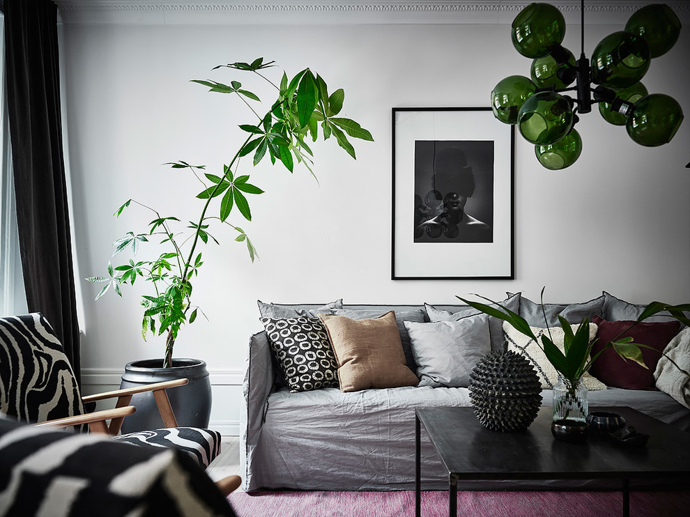 Design ideas for a contemporary living room in Gothenburg.