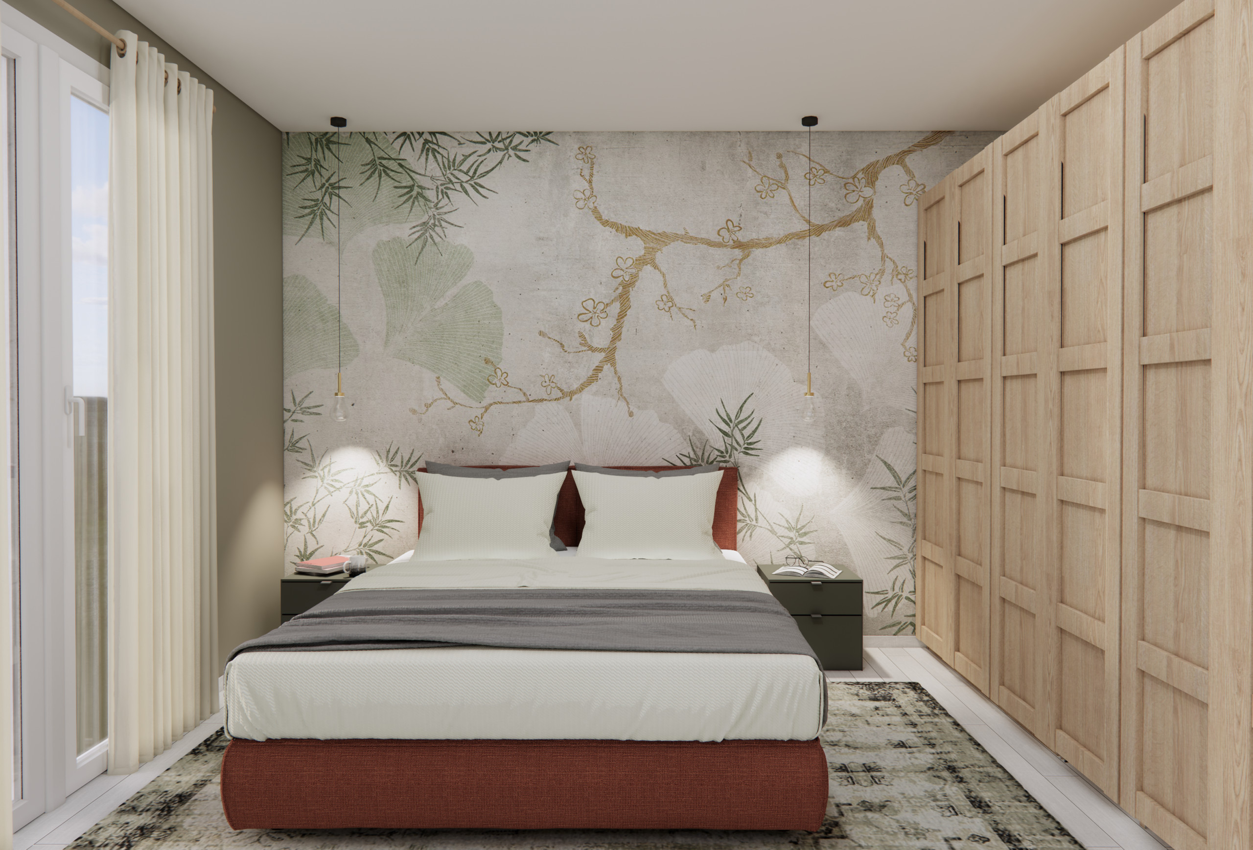 Camera matrimoniale — interior design su misura a Cambiago