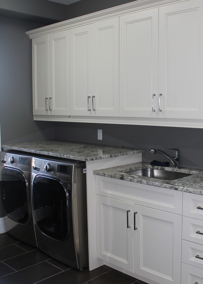 This is an example of a traditional laundry room in Toronto.