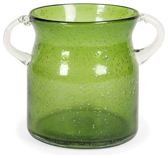 Stevenson Handblown Small Green Glass Jar