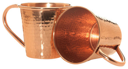 Moscow Mule Mug, 12oz, Hammered Copper, Copper, 12oz, Set of 2