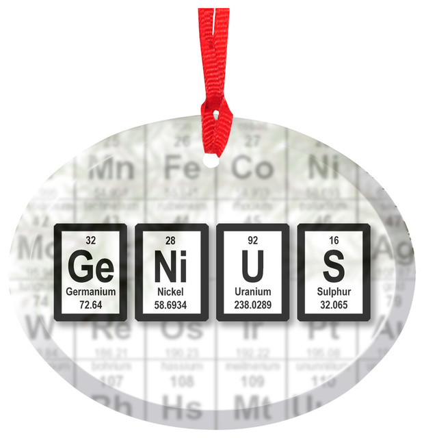Genius Periodic Table Of Elements Gl Christmas Ornament Genius Periodic Table Of Elements Gl Christmas Ornament