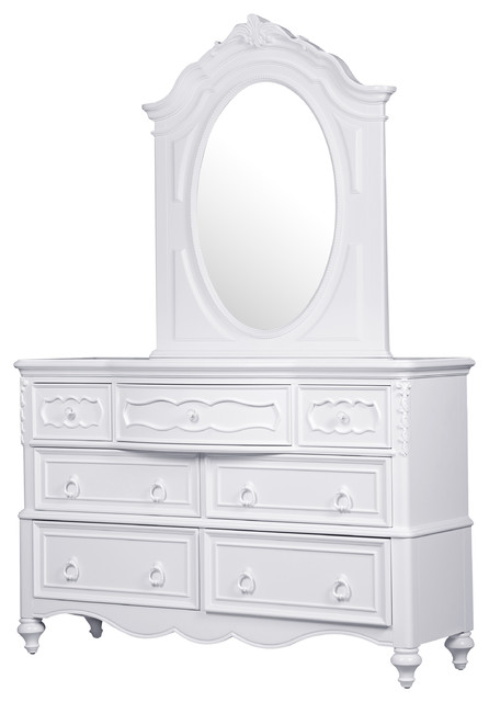 Sweetheart Dresser With Mirror 2 Piece Set Traditional Kids