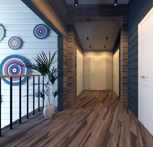 Интерьеры дома из бруса