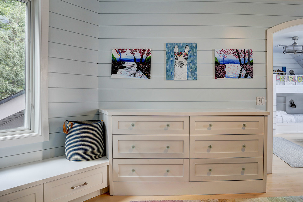 Nyack - Hudson River Interior Renovation - A newly created bunk room not only features bunk beds for this family's young children, but additional beds for sleepovers for years to come!