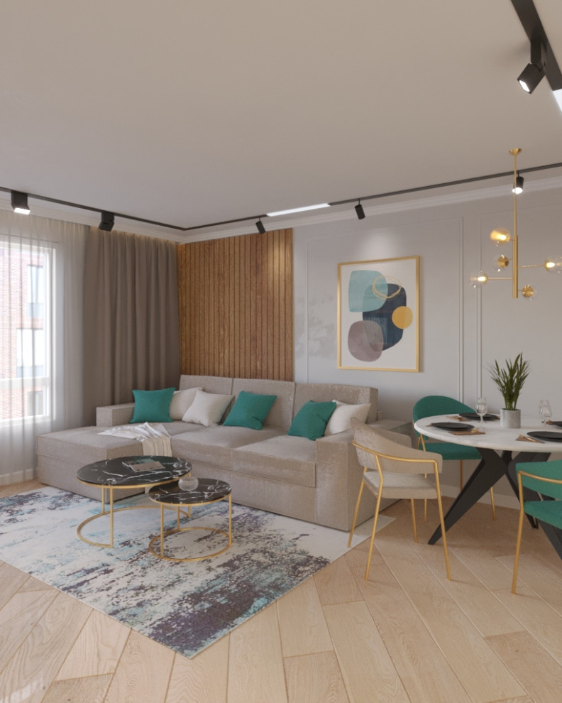 Визуализация интерьера в стиле джапанди