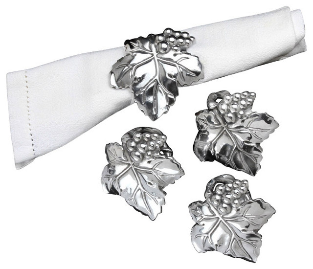 Grape Napkin Rings Traditional Napkin Rings by Arthur Court