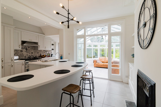 Open Plan Kitchen and Dining Room trendy-koekken