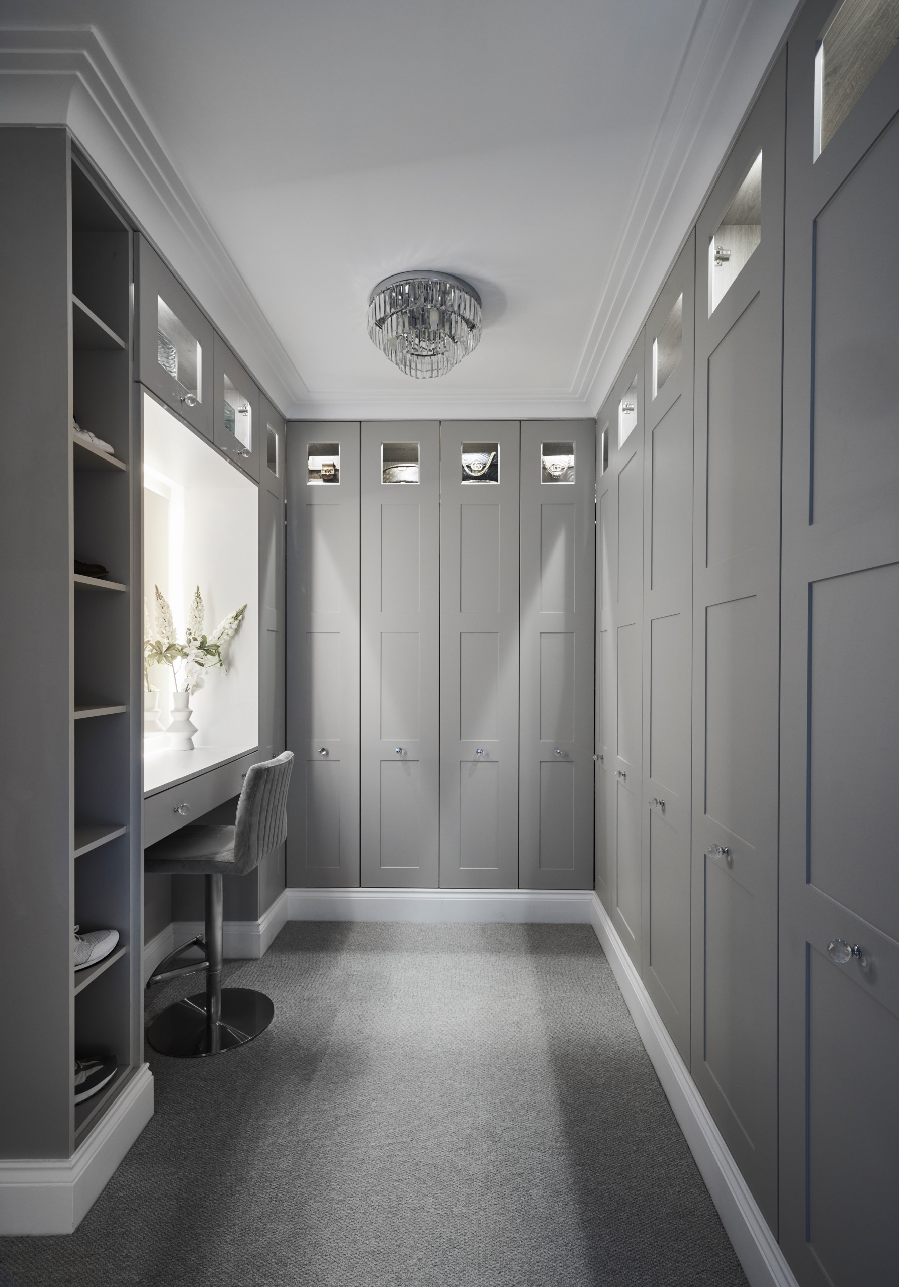 grey and white dressing room ideas Elizabeth Dressing Table Set Grey + White