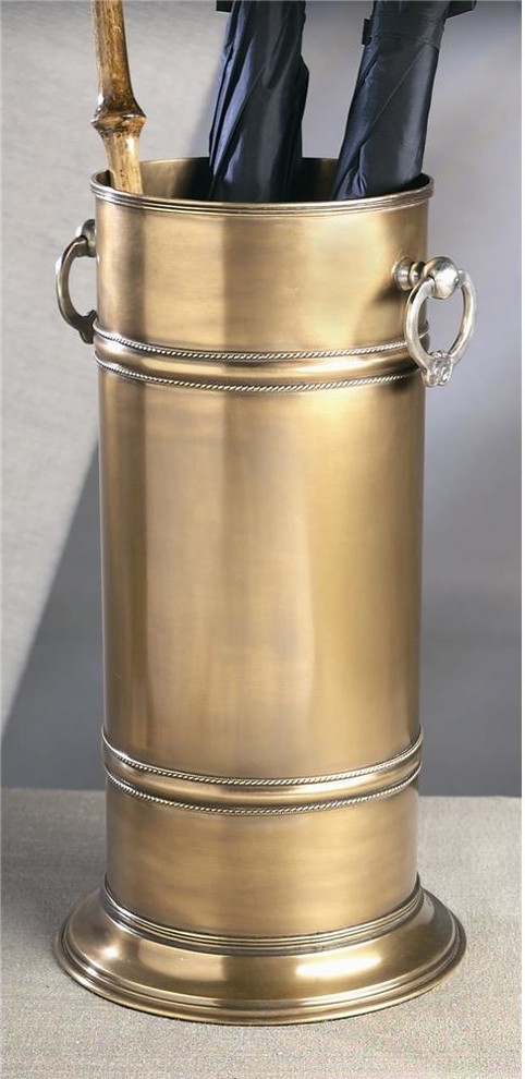 Umbrella Stand w Silver Ring Handles