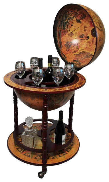 Urban Designs Antique Reproduction Sixth Century Italian Old Urban Designs Antique Reproduction Sixth Century Italian Old World Globe Bar Rustic