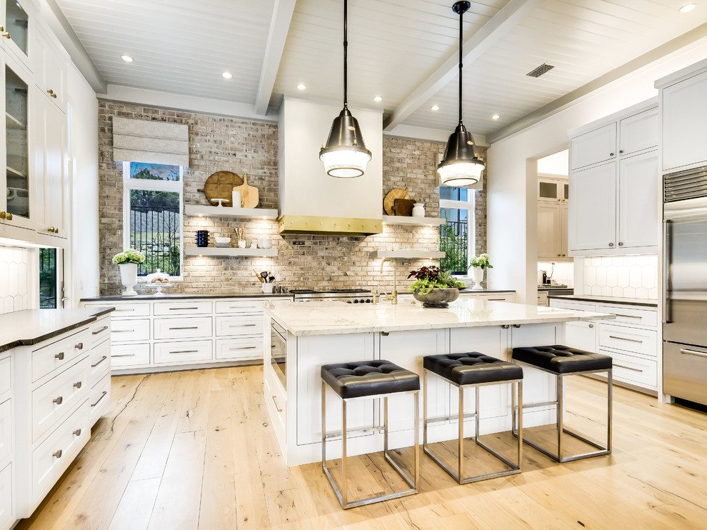New Urban Transitional Farmhouse Kitchen Austin by Geschke
