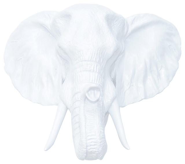Faux Taxidermy Elephant Head Wall Mount Contemporary Sculptures By Near And Deer - Large Elephant Head Wall Mount Faux Taxidermy Elephant Head Wall Mount Contemporary Sculptures By Near And Deer - Large Elephant Head Wall Mount