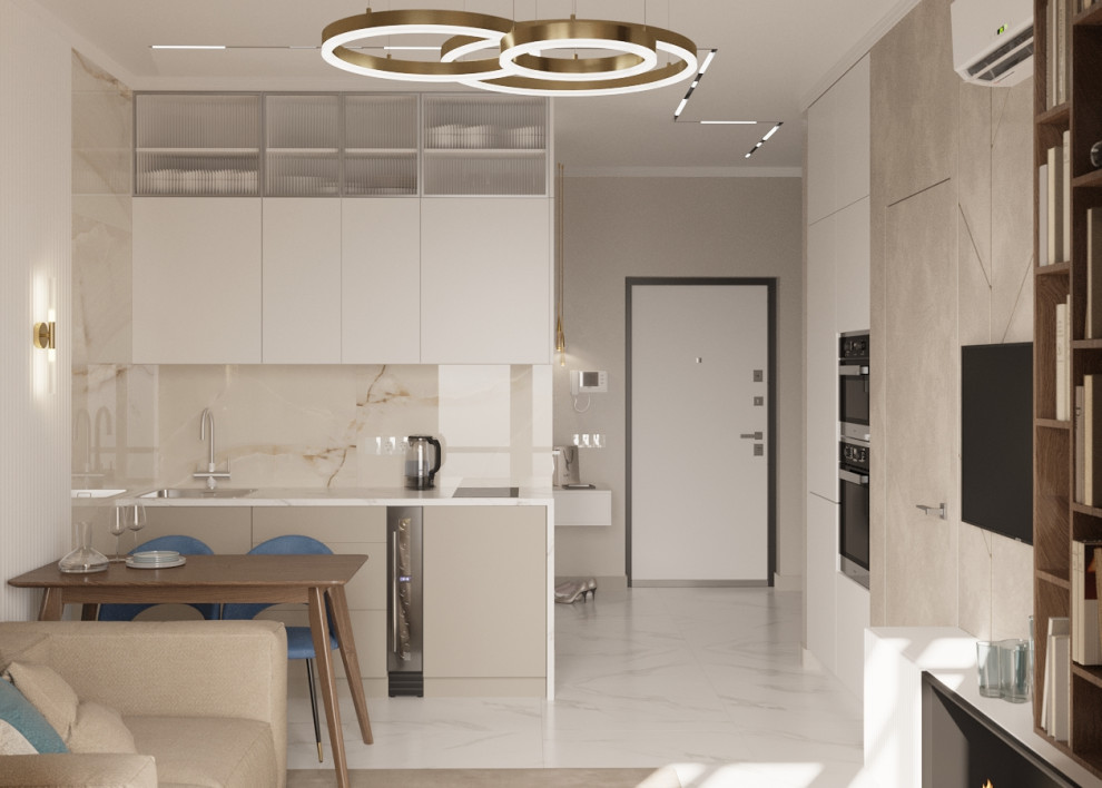 Кухня-гостиная для молодой пары