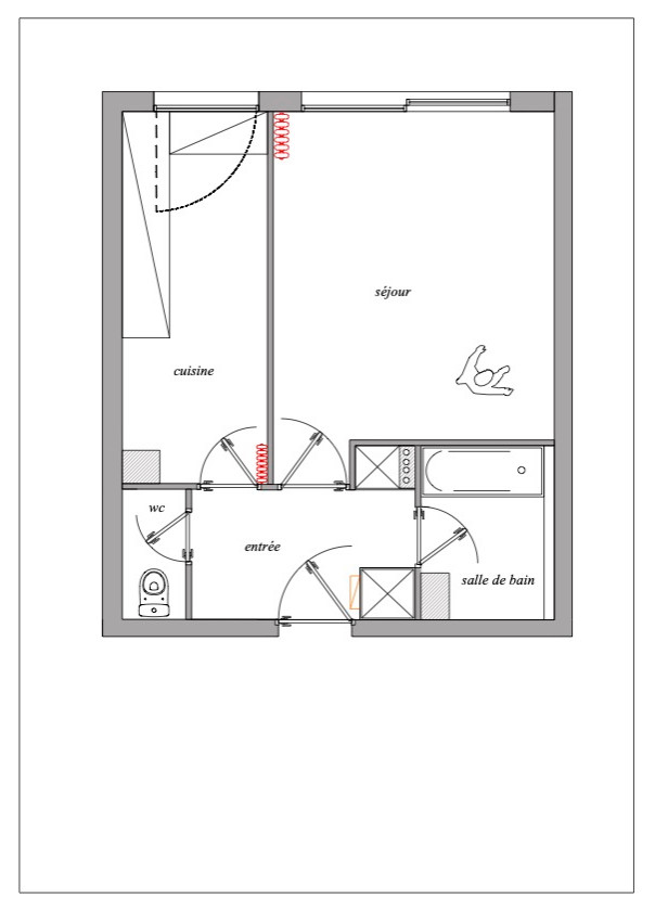 Transformation : un studio devient un 2 pièces locatif
