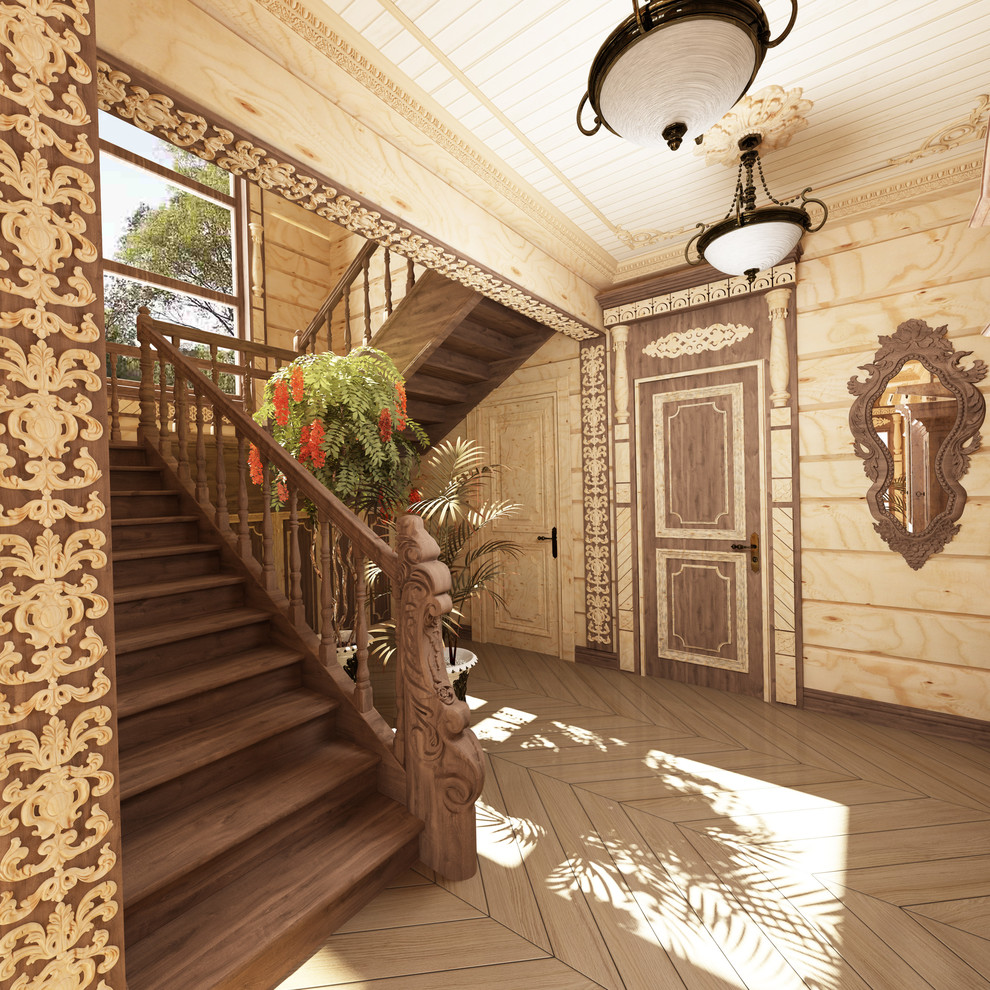 Интерьер загородного дома в стиле русско-европейское кантри