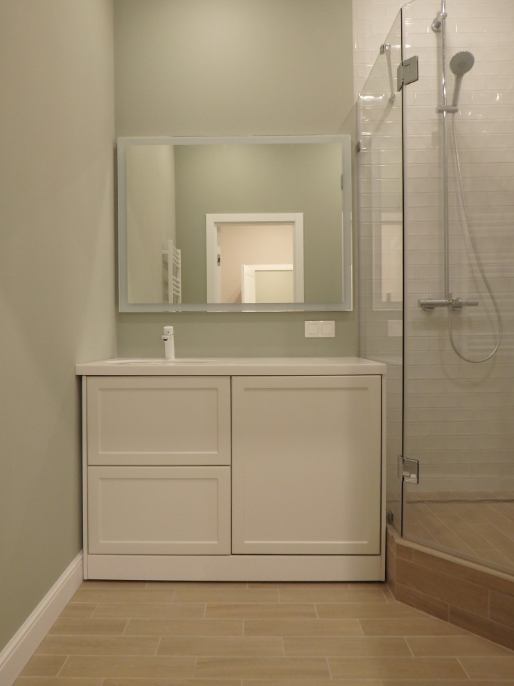 Счастье на Мичуринском - отделка санузла с душевой кабиной в новостройке