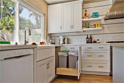 Corner Cabinet with Drawers in Kitchen Remodel