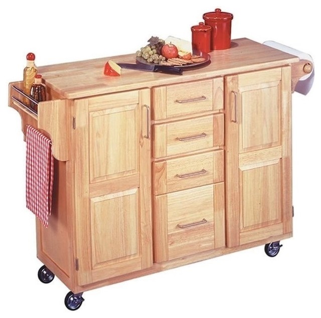 Home Styles Furniture Kitchen Cart With Breakfast Bar In Natural Home Styles Furniture Kitchen Cart With Breakfast Bar In Natural