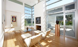 Barcelona Chair And Ottoman In Siena White By Rove Concepts Barcelona Chair And Ottoman In Siena White By Rove Concepts Contemporary Living Room Vancouver