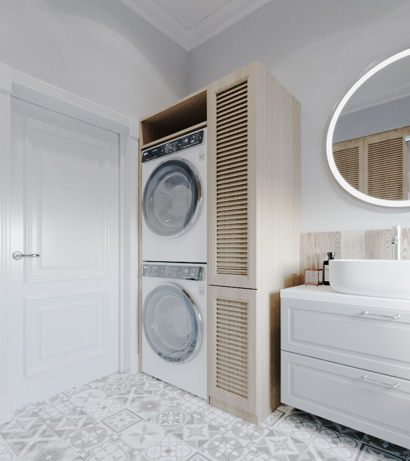 дизайн ванной комнаты в скандинавском стиле