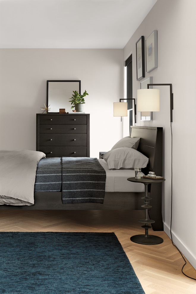 This is an example of a contemporary bedroom in Minneapolis.