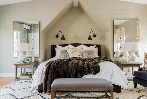Mirrors above bedside tables