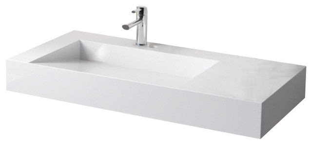 Badeloft Stone Resin Wall Mounted Sink Matte