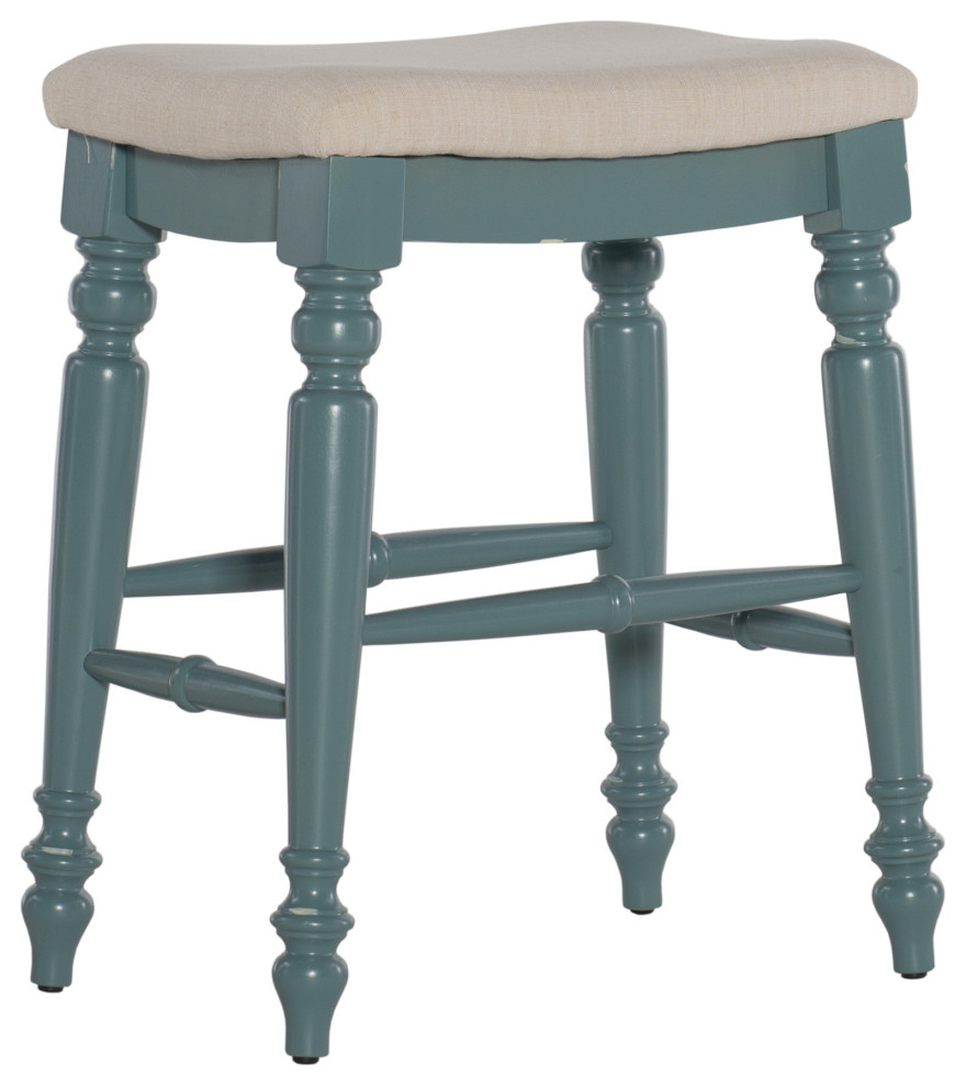 Marino Blue Backless Counter Stool Traditional Bar Stools And Counter Stools by