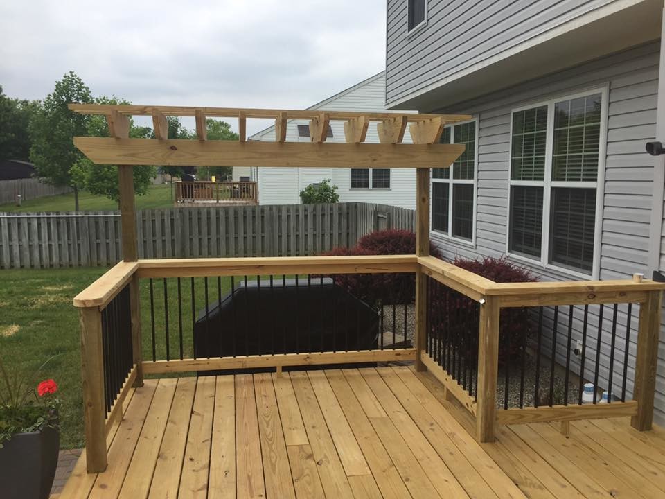Inspiration for a huge backyard deck remodel in Indianapolis
