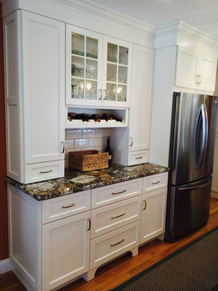 Example of a large transitional kitchen design in Boston