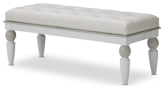 Sky Tower Bedside Bench, Cloud White