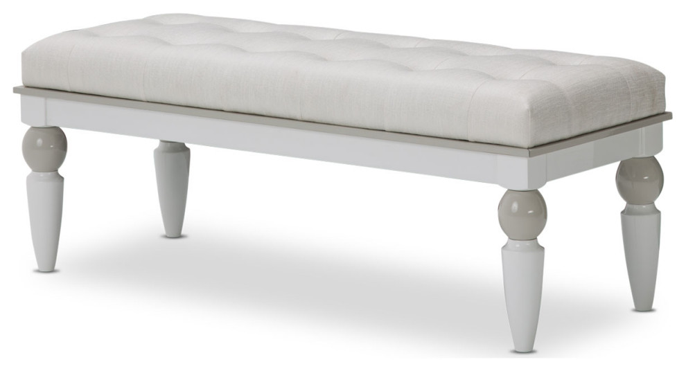 Sky Tower Bedside Bench, Cloud White