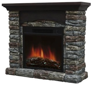 Breckin Electric Fireplace - Rustic - Indoor Fireplaces ...