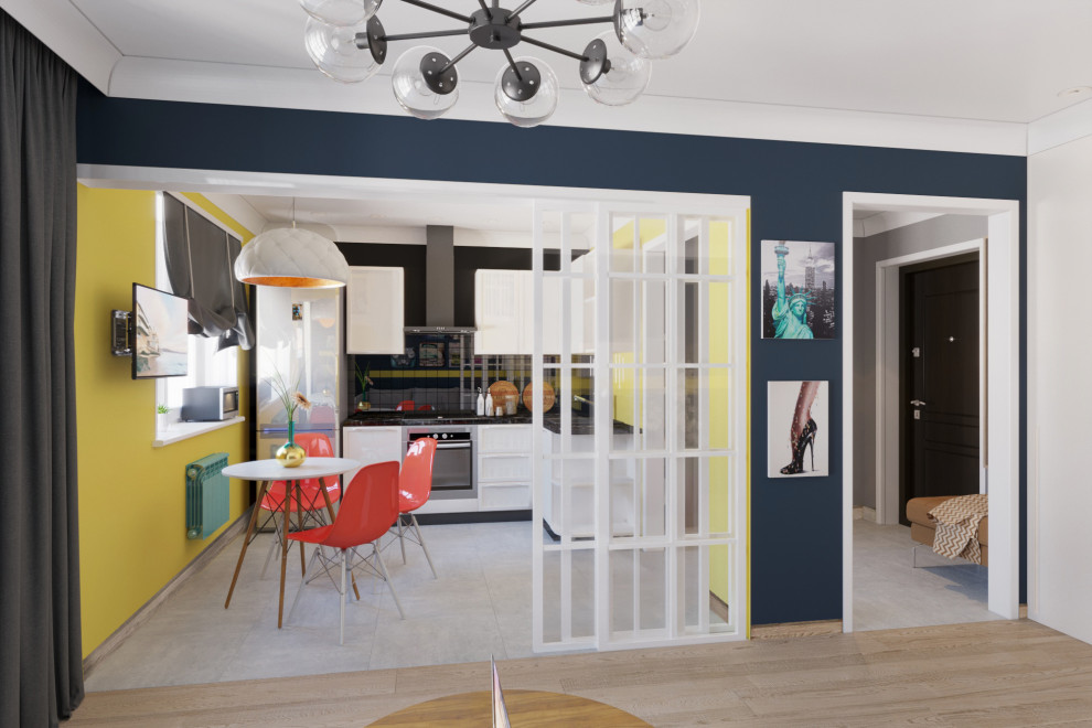 Яркая 1-комнатная квартира