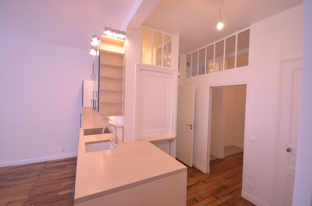 R&eacute;novation d'appartement &agrave; Paris-9e modern-kitchen