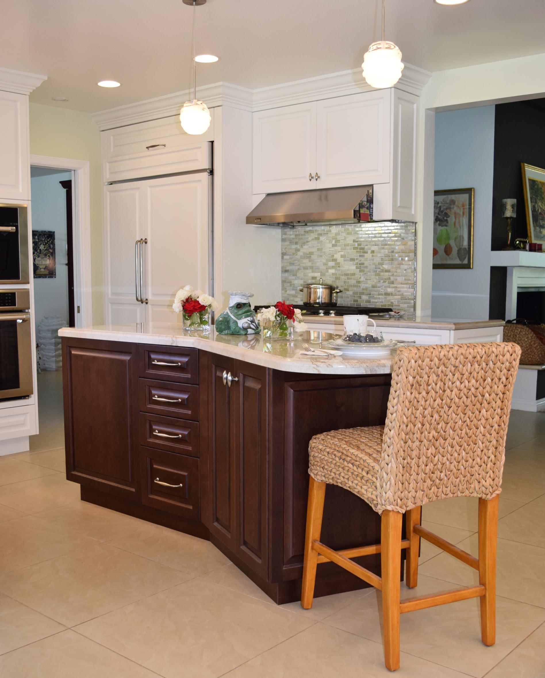 My Transitional Kitchen Design for a Client in Woodland Hills, Ca.