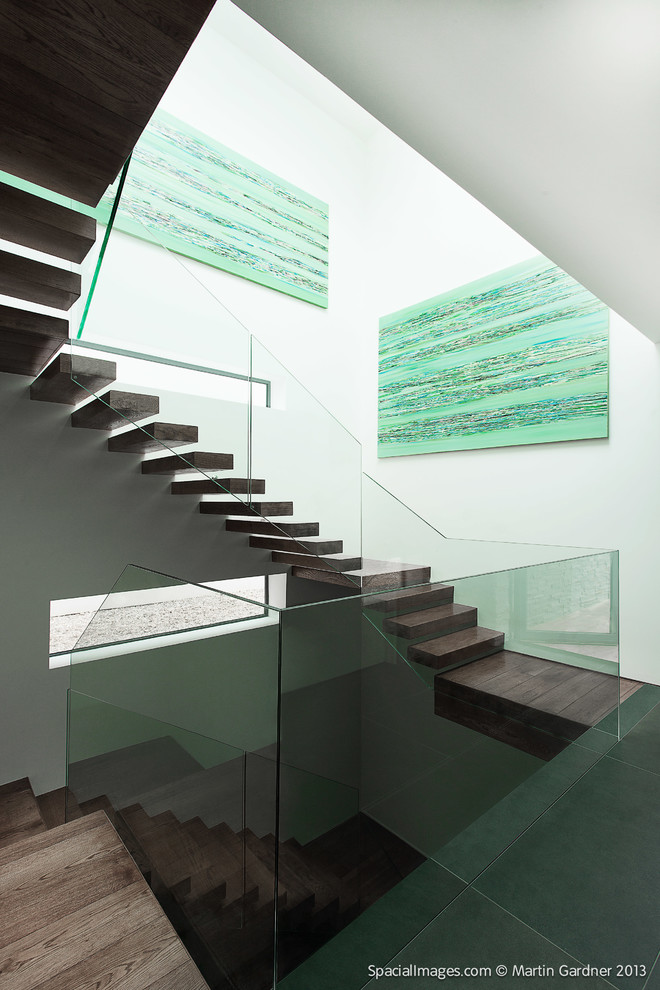 This is an example of a contemporary staircase in Hampshire.