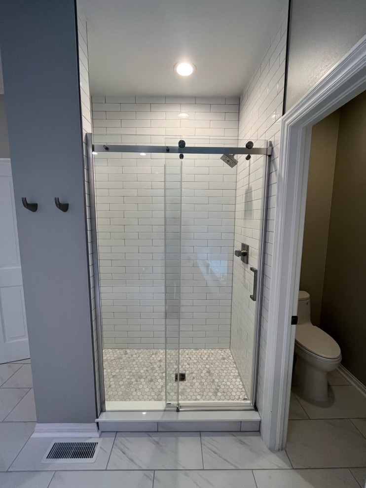 Warm and inviting master bath