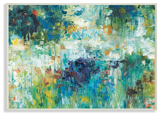 Contemporary Reflections Blue Abstract Landscape, Plaque, 10"x15"