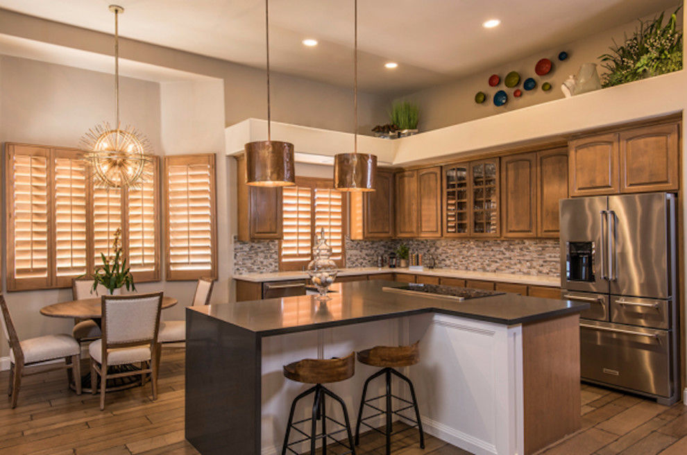 Example of a transitional kitchen design in Phoenix