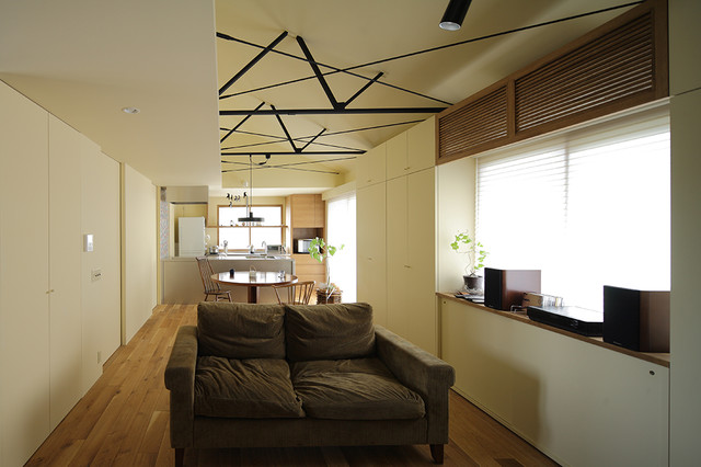 広陵町の家 minimalistisch-wohnbereich