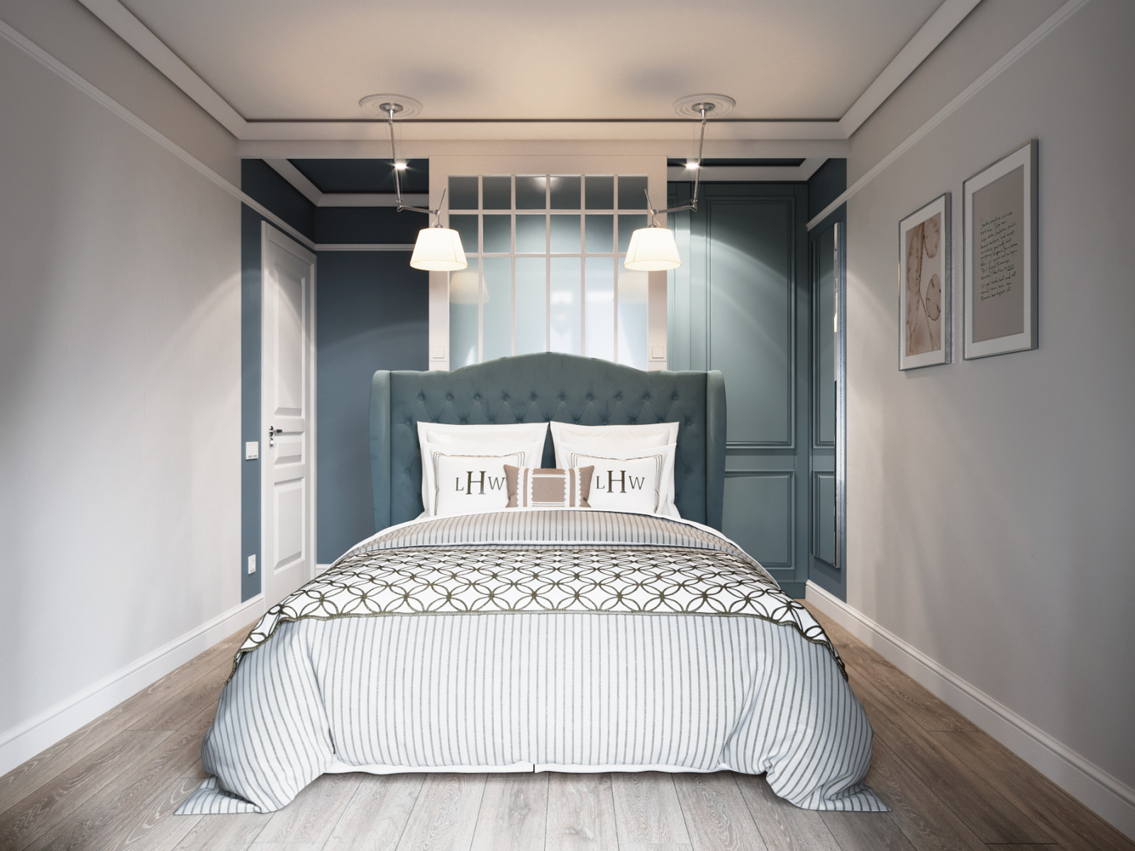 Квартира в голубых тонах в Новой Боровой