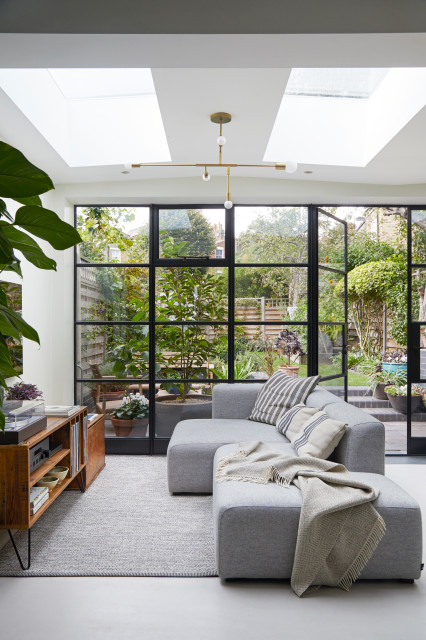 Gillespie Park contemporary-vardagsrum