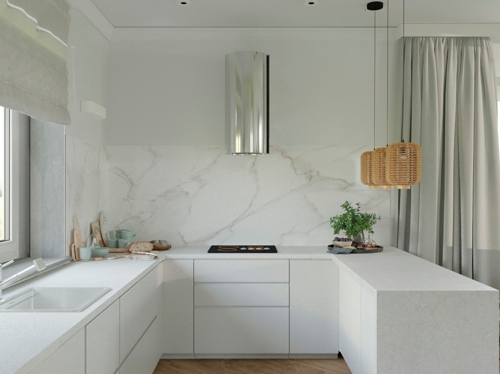 Проект кухни-гостиной в частном доме