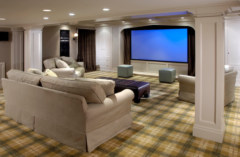 Pineway - Traditional - Home Theater - New York - by WESKetch ...