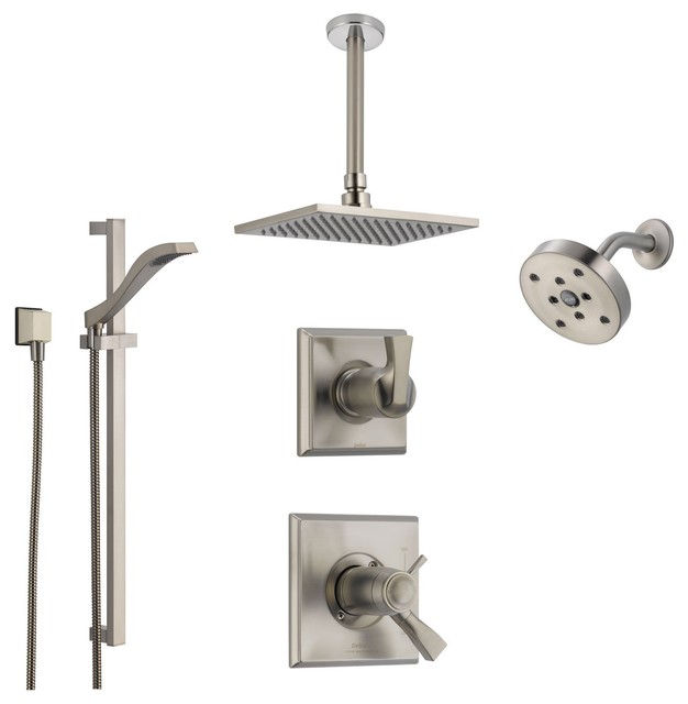 Delta Dryden Collection Stainless Steel Finish Custom Shower System