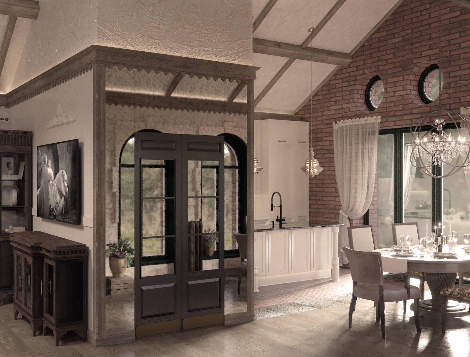 Дом в стиле "Русский лофт"